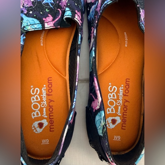 Bobs for Cats Skechers cat in space slip on canvas loafers memory foam 9 EUC - Picture 4 of 9